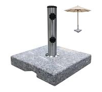 Relaxdays Pied de Parasol, 24 kg, carré, Gris