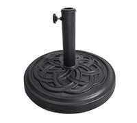 Relaxdays Pied de Parasol, pour mâts 34-48 mm, Ø 45 cm, Vintage, Noir