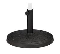 Relaxdays Pied de Parasol, pour Tubes de Parasol de 38-50 mm, D : 50 cm, Balcon, Jardin, Imitation Fonte, Support, Noir