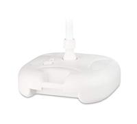 Relaxdays Pied de parasol support parasol dalle plastique remplissage eau sable pour bâton 22-32 mm socle 43x43 cm, gris clair