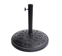 Relaxdays Pied de Parasol Vintage Rond Noir pour mâts 34-48 mm, Ø 49 cm, 33 x 49 x 49 cm