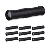 Relaxdays Pièges à Taupes, Set de 10, piège pour Taupes, 2 Ouvertures de contrôle, réglable, adapté aux Animaux, Noir