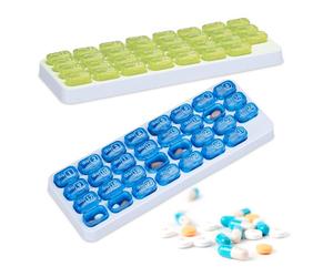 Relaxdays Pilulier mensuel Lot de 2