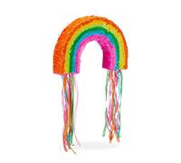 Relaxdays Pinata à suspendre arc-en-ciel pour enfants à remplir anniversaire jeux décoration, coloré, 10025179