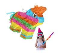 Relaxdays Pinata, Âne Arc-en-Ciel, Lama à Suspendre, pour Enfants, H x L x P 27,5 x 25 x 7 cm, Multicolore