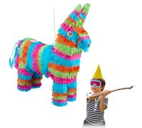 relaxdays Pinata âne multicolore