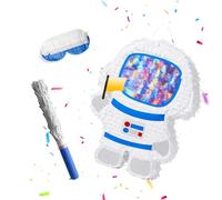 Relaxdays Pinata Astronaute, avec bâton & masque, enfants, multicolore