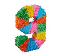 Relaxdays Pinata Chiffre 9 numéro anniversaire enfant à remplir soi-même 0 à 9