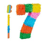 Relaxdays Pinata chiffre avec club et masque