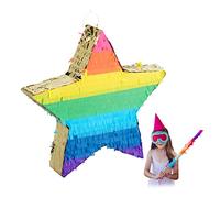 relaxdays Pinata étoile multicolore-or