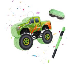 Relaxdays Pinata Monstertruck avec bâton et masque