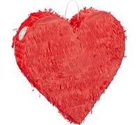 relaxdays Pinata rouge en forme de cœur
