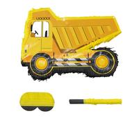 Relaxdays Piñata Chantier avec Masque, bâton, Remplissage, 30x40x8 cm, pour Anniversaire Enfants