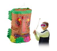 Relaxdays Piñata Tiki, Grand, à remplir pour Un Anniversaire, à Suspendre, Amusant pour Petits & Grands, Multicolore