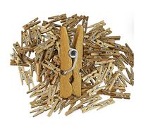 Relaxdays Pince à Linge décorative, Lot de 400, pour Suspendre Vos Photos ou Personnaliser l’Emballage de Cadeaux, dorée