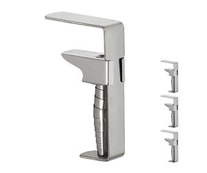 Relaxdays Pince a nappe, lot de 4, réglable, pour des tables épaisses, inox, jusqu’à une épaisseur de 4,2 cm, argenté