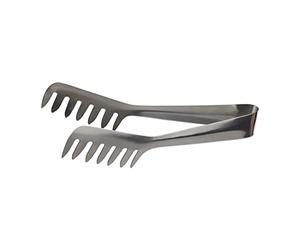 Relaxdays Pince à spaghetti en acier inoxydable, couvert à salade pour buffet, pour lave-vaisselle, 20 cm, argenté
