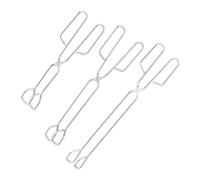 Relaxdays Pince de Barbecue, Lot de 3, Acier Inoxydable, Pinces à Ciseaux, Barbecue, Cuisine, 24, 30 et 38 cm, argentée