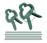 Relaxdays Pinces pour Jardin, 120 pièces, Petites & Grandes Attaches, Plantes grimpantes, Clips en Plastique, Vert