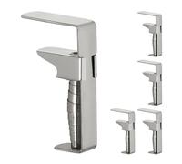 Relaxdays Pinces pour Nappe, Lot de 5, Clips réglables pour Table épaisse, Acier Inoxydable, Jusqu’à 4 cm, argenté