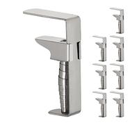 Relaxdays Pinces pour Nappe, Lot de 8, Clips réglables pour Table épaisse, Acier Inoxydable, Jusqu’à 4 cm, argenté