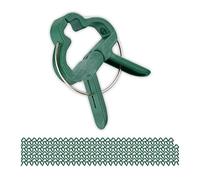 Relaxdays Pinces pour Plantes, Lot de 120, Larges Clips, 4,5 x 6 cm, Attaches pour Pieds de tomates, Jardin, Vert