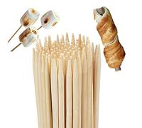 Relaxdays Piques à brochettes, Bambou, x200, bâtons Marshmallow 90 cm de Long, feu de Camp, Barbecue, Ø 5 mm, Nature