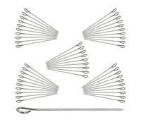 Relaxdays Piques apéritif, pic à Cocktails, Lot de 200, Barbecue légumes Viande, INOX,Acier Inoxydable, brochettes 11 cm, argenté