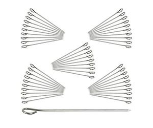 Relaxdays Piques apéritif, pic à Cocktails, Lot de 200, Barbecue légumes Viande, INOX,Acier Inoxydable, brochettes 11 cm, argenté