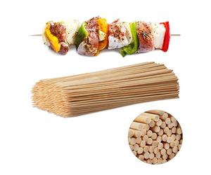 Relaxdays Piques Bois, Lot de 1000 brochettes Barbecue, Bambou, Bricolage, Longueur 30 cm, Largeur 4 mm, Pratique, Nature
