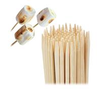 Relaxdays Piques bois, lot de 300, bambou, brochettes barbecue, 40 cm de long, bâtonnets barbe à papa, Ø 4 mm, nature
