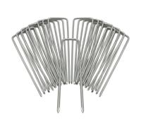Relaxdays 10022831 Fixation Lot de 25 Sardines Tente Piquet ancrage Sol Jardin 15 cm Longueur Acier galvanisé, Argent, Silber, 0,3 x 3,5 x 15 cm