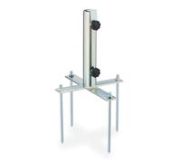 Relaxdays Piquet pour Parasol, 25-40 mm, Parasol de Plage et étendoir, Support respectueux du Gazon, argenté