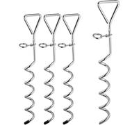 relaxdays Piquet spirale acier set de 4 pièces
