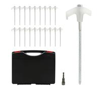 Relaxdays Piquets à vis lot de 20 - coffret