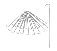 Relaxdays Piquets de Fixation Sol, Sardines, Lot de 20, Acier galvanisé, Tente de Camping, 22 cm, Résistantes, argenté