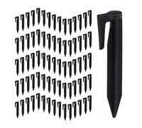 Relaxdays Piquets de Fixation pour Robot Tondeuse, Lot de 100, délimitations pour câble, Plastique, Crochets, Noir