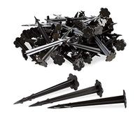 Relaxdays Piquets de Fixation Sol en Plastique, Lot de 500, Clous, Sardines, Jardin, Tente, Fixation Terre 11,5 cm, Noir