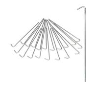 Relaxdays Piquets de fixation au sol Sardines – Lot de 20, acier galvanisé 22 cm, résistantes, argenté