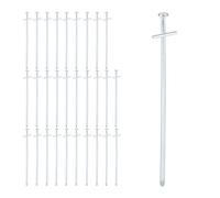 relaxdays Piquets de Tente, Lot de 30, Sardines Camping, pour auvents, bâches, pour sols durs, Acier, 23 cm, argenté
