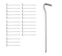 relaxdays Piquets de tente ronds, set de 24 pièces