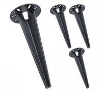 Relaxdays piquets pour lampes de jardin, lot de 4, anthracite