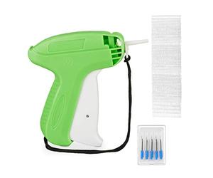Relaxdays Pistolet étiquette, en Lot de 10, étiqueteuse avec 50 Aiguilles de Rechange & 25000 Attaches, swifteuse, Vert-Blanc