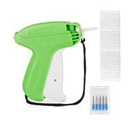 relaxdays Pistolet étiquette, étiqueteuse avec 5 Aiguilles de Rechange & 5000 Attaches incluses, swifteuse, Vert-Blanc