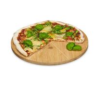 relaxdays Planche à découper Pizza brune 33,0 cm