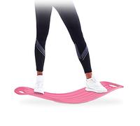 Relaxdays Planche d’équilibre Twist Balance Board entraînement fitness muscles abdos jambes 150 kg, rose Adulte unisexe, 9 x 65 x 28 cm