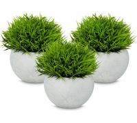 relaxdays Plantes artificielles en pot, lot de 3