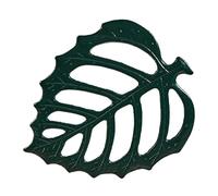 Relaxdays Plaque décorative pour Le Jardin, en Forme de Feuille, pour pelouse et Parterre, 26 x 32 cm, Verte