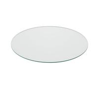 Relaxdays Plaque en Verre de sécurité trempé, pour Table et cheminée, Ronde, Ø 80 cm, 8 mm d'épaisseur, Transparente