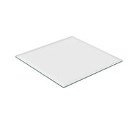 Relaxdays Plaque en Verre de sécurité trempé, pour Table et cheminée, carrée, 70x70 cm, 8 mm d'épaisseur, Transparente